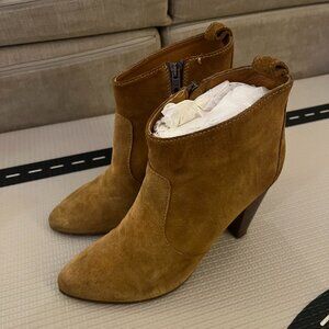 Madewell Heeled Ankle Western Suede Boots Tan - Size 7 Women